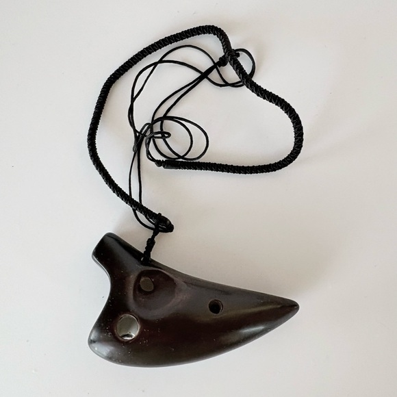 Other - Songbird 6-Hole “Dragon Tooth” Ocarina Pendant-Made of Ceramic with a Dk  Finish